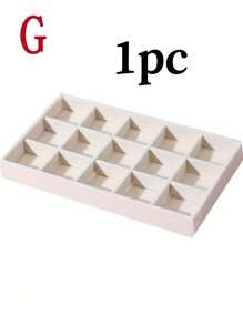 Jewelry Tray Organizer, Jewelry Necklace Earring Ring Display Storage Box, Stackable Jewelry Holder Case Makeup Cosmetic Organizer For Earrings Necklace Rings Bracelets Pendants Pearl - Beige - View 29
