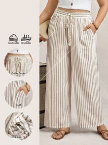 Zelara Quần ống đứng ống rộng kẻ sọc buộc eo cỡ lớn cho nữ Quần nữ Quần ống rộng kẻ sọc nhiều màu Old Money, Kỳ nghỉ, Trở lại trường, Quần Old Money, Giáo viên, Sân bay, Đơn giản & Thời trang, Trang phục thường ngày, Đi làm Quần công sở tối giản Old Money, Đi làm hàng ngày & Thiết yếu cho hoạt động ngoài trời, Tiệc tùng cá nhân thanh lịch, Thanh lịch và thời trang khi đi làm, Phong cách Siren văn phòng, Phong cách kỳ nghỉ, Ngày lễ, Boho/Bohemian, Thích hợp cho mùa xuân, mùa hè và mùa thu Phong cách thường ngày rộng rãi Quần Navycore dành cho nữ Quần Navycore Hàng hải thường ngày dành cho nữ Sân bay Mùa thu Trường học cỡ lớn Phong cách Old Money dành cho nữ - Màu be - Xem 1