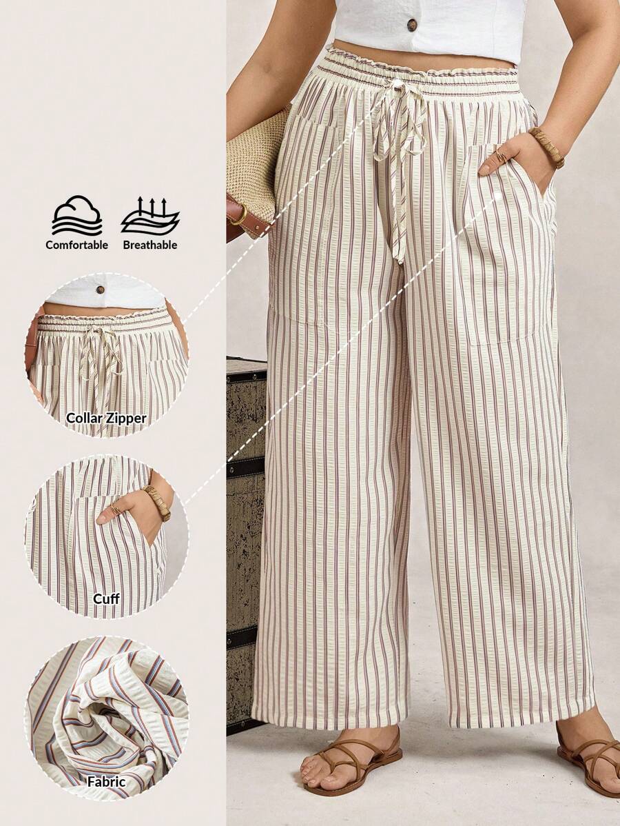 Zelara Quần ống đứng ống rộng kẻ sọc buộc eo cỡ lớn cho nữ Quần nữ Quần ống rộng kẻ sọc nhiều màu Old Money, Kỳ nghỉ, Trở lại trường, Quần Old Money, Giáo viên, Sân bay, Đơn giản & Thời trang, Trang phục thường ngày, Đi làm Quần công sở tối giản Old Money, Đi làm hàng ngày & Thiết yếu cho hoạt động ngoài trời, Tiệc tùng cá nhân thanh lịch, Thanh lịch và thời trang khi đi làm, Phong cách Siren văn phòng, Phong cách kỳ nghỉ, Ngày lễ, Boho/Bohemian, Thích hợp cho mùa xuân, mùa hè và mùa thu Phong cách thường ngày rộng rãi Quần Navycore dành cho nữ Quần Navycore Hàng hải thường ngày dành cho nữ Sân bay Mùa thu Trường học cỡ lớn Phong cách Old Money dành cho nữ - Màu be - Xem 1