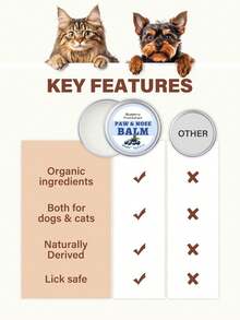 PET Lavender Essential Oil Paw & Nose Balm For Dogs & Cats, 0.53 Oz - Natural Moisturizing Balm For Dry, Cracked Paws & Noses, Soothing & Nourishing Formula, Pet-Safe & Gentle - Purple - View 5