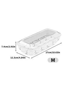 Egg Storage Container With Lid For Refrigerator,Egg Storage Box,Refrigerator Egg Storage Container, Kitchen Food Preservation Box, Creative Egg Holder, Transparent Storage Box,Clear Stackable Egg Holder For Kitchen Storage And Organization, Contact Material, Safe And Easy To Clean(10/15Grids Available Choose ),Christmas - Clear - View 10