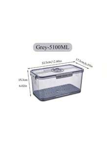 SHEIN 1PC Food Storage Containers, Stackable Refrigerator Storage Box And Storage Organizers, Vegetable And Fruit Organizer, Universal Plastic Refrigerator Storage Container With Fresh Timer Lid Drip Tray - Suitable For Fruits, Vegetables, And Eggs.Christmas - Multicolor - View 16