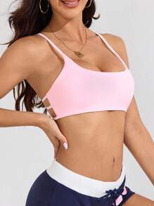 Sovereign Charm Áo ngực thể thao tập luyện hàng ngày cho nữ - Hồng - Xem 3