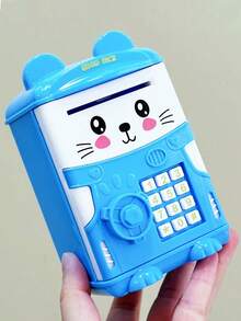 SHEIN Basic living 1PC Kids Electronic ATM Machine Piggy Bank With Password & Card - Interactive Educational Toy For 3-8 Year Olds, Realistic Coin Deposit & Withdrawal, Christmas Birthday Gift For Boys Girls