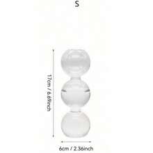 韩式 Ins 风格泡泡玻璃小花瓶，透明水培植物，郁金香花卉展示，客厅装饰，家居装饰，花瓶，餐桌装饰