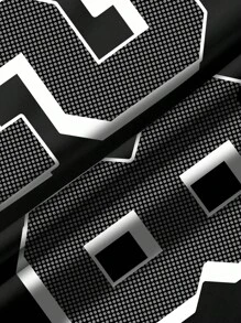 Manfinity Dauomo American Simple Casual Street Sense Retro Polka Dot Number Combination Letters Sports College Style Men's T-Shirt - Multicolor - View 5