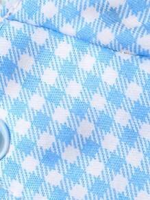 1 件鹦鹉斗篷，加厚鸟格纹斗篷服装，带老虎牡丹图案，保暖外套 - 藍色 - 查看 7