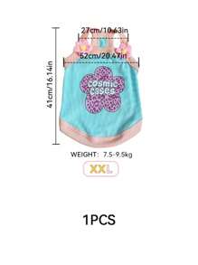 1pc New Korean INS Style Pet Vest For Dogs And Cats, Ice Silk Blend, Suitable For Teddy, Poodle, Yorkie, Etc. - Blue - View 17