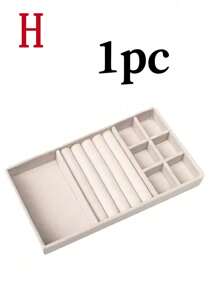 Jewelry Tray Organizer, Jewelry Necklace Earring Ring Display Storage Box, Stackable Jewelry Holder Case Makeup Cosmetic Organizer For Earrings Necklace Rings Bracelets Pendants Pearl - Beige - View 32