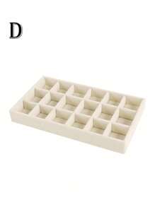 SHEIN 4 件/套珠宝托盘、可堆叠珠宝收纳盒、多功能珠宝及配饰展示和收纳托盘、天鹅绒珠宝托盘、网格珠宝托盘、适用于耳环、项链、手镯、戒指、各种尺寸、珠宝收纳盒、圣诞节收纳盒、大珠宝盒、化妆品收纳盒、收纳盒、化妆品收纳盒、包袋展示、货架收纳、亚克力货架、包袋收纳盒、波西米亚风 - 彩色 - 查看 22