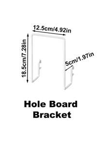 1Pc Nail Board With Hooks And Accessories, Wall Mounted Storage Shelves For Bedrooms, Bathrooms, And Study Rooms, Steel Plate Structural Panels, White Steel Plate Backup, HIPS Steel Plate For Dual Room Process Rooms And Vehicle Rooms, HIPS Nail Board Easy To Install, Bathroom Organizer
