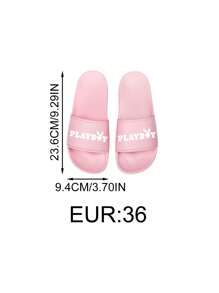Missguided x Playboy Comfort Slip On Pool Slides Summer Beach House Indoor Outdoor Slippers Bath Shower Sandals Anti Slip Sole - Pink - View 8