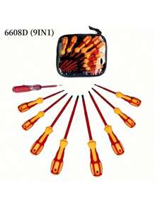 5/9/10 件 AS 塑料手柄螺丝刀头 9 件套多功能螺丝刀套装绝缘精密螺丝刀套装，男士工具