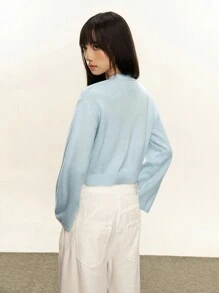 Rina Fox 性感吊带背心+扭纹开衫 - 藍色 - 查看 5