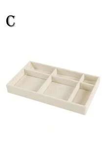 SHEIN 4 件/套珠宝托盘、可堆叠珠宝收纳盒、多功能珠宝及配饰展示和收纳托盘、天鹅绒珠宝托盘、网格珠宝托盘、适用于耳环、项链、手镯、戒指、各种尺寸、珠宝收纳盒、圣诞节收纳盒、大珠宝盒、化妆品收纳盒、收纳盒、化妆品收纳盒、包袋展示、货架收纳、亚克力货架、包袋收纳盒、波西米亚风 - 彩色 - 查看 23