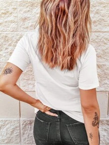 Kindness Is Free - Plus Size Printed T-Shirt - White - View 2