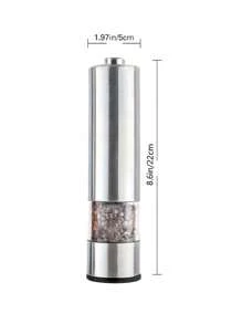SHEIN 1PC Electric Salt And Pepper Grinder, Automatic One Handed Operation Adjustable Stainless Steel Grinders, Automatic Pepper Grinder, Electronic Adjustable Pepper Grinder For Kitchen Tools(Batteries Not Included)