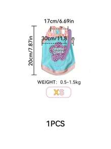 1pc New Korean INS Style Pet Vest For Dogs And Cats, Ice Silk Blend, Suitable For Teddy, Poodle, Yorkie, Etc. - Blue - View 12