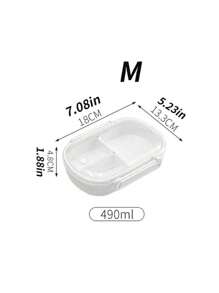 1pc/Hộp đựng thực phẩm đơn giản và tinh tế, Hộp đựng cơm bento trái cây di động, Hộp đựng đồ tươi trong tủ lạnh, Hộp đựng đồ ăn trưa nhỏ hâm nóng bằng lò vi sóng, Hộp đựng đồ ăn trưa ngoài trời tươi, Hộp đựng cơm bento cho học sinh, Đồ dùng trong trường học - trắng - Xem 11