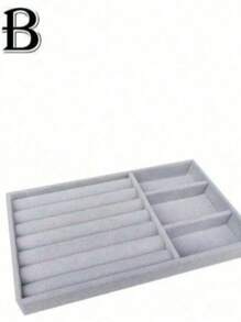 Jewelry Tray Organizer, Jewelry Necklace Earring Ring Display Storage Box, Stackable Jewelry Holder Case Makeup Cosmetic Organizer For Earrings Necklace Rings Bracelets Pendants Pearl