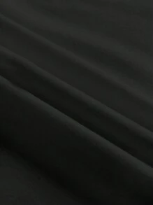 SHEIN EZwear Women Casual Minimalist Faux Sequin Metallic Foil Effect Fringe Placement Print Spaghetti Strap Summer Holiday Dress, For New Year Chic Dress