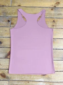 SHEIN LUNE Women Summer Round Neck Butterfly Print Tank Top Graphic Tees Women Tops - Purple - View 2