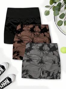 Easithlete 女士褶皱无缝高弹力运动短裤，适合日常健身 - 彩色 - 查看 2