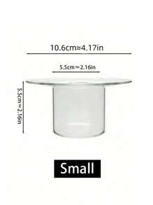 1PC Fresh And Simple Clear Glass Bowl With Straw Hat Inspired Design, Highly Attractive Breakfast Bowl, Dessert Bowl, Yogurt Cup, Fruit Salad Bowl, Can Be Used For Photography Or Serving - Multicolor - View 9