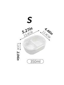 1pc/Hộp đựng thực phẩm đơn giản và tinh tế, Hộp đựng cơm bento trái cây di động, Hộp đựng đồ tươi trong tủ lạnh, Hộp đựng đồ ăn trưa nhỏ hâm nóng bằng lò vi sóng, Hộp đựng đồ ăn trưa ngoài trời tươi, Hộp đựng cơm bento cho học sinh, Đồ dùng trong trường học - trắng - Xem 10