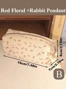 1 件蝴蝶结笔袋刺绣笔袋，女士/学生文具收纳袋，耳机收纳配件，返校，可爱多功能收纳袋，铅笔盒，化妆包，文具，化妆品，护肤品，口红，刷子，硬币，小物件，返校，学校用品 - 彩色 - 查看 13