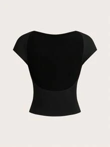 SHEIN EZwear 3pcs Casual Leopard Print Cropped Backless T-Shirts, Suitable For Summer - Multicolor - View 7