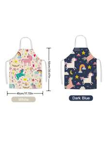 1/2/4 件儿童围裙，卡通独角兽风格男孩女孩围裙，适用于烹饪、烘焙、艺术绘画、园艺围裙、儿童围裙、儿童围裙、儿童围裙、幼儿烹饪围裙、男童围裙、儿童围裙、围裙、儿童围裙、儿童围裙、儿童烹饪围裙、幼儿围裙、儿童厨师、儿童烹饪围裙、可爱围裙、儿童围裙、儿童围裙、围裙