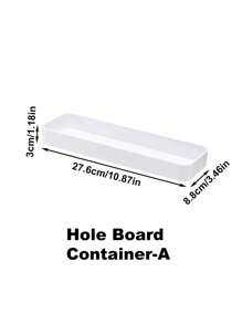 1Pc Nail Board With Hooks And Accessories, Wall Mounted Storage Shelves For Bedrooms, Bathrooms, And Study Rooms, Steel Plate Structural Panels, White Steel Plate Backup, HIPS Steel Plate For Dual Room Process Rooms And Vehicle Rooms, HIPS Nail Board Easy To Install, Bathroom Organizer