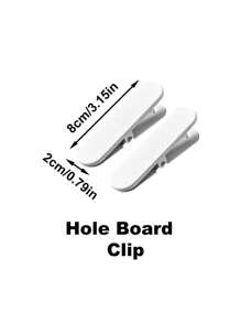 1Pc Nail Board With Hooks And Accessories, Wall Mounted Storage Shelves For Bedrooms, Bathrooms, And Study Rooms, Steel Plate Structural Panels, White Steel Plate Backup, HIPS Steel Plate For Dual Room Process Rooms And Vehicle Rooms, HIPS Nail Board Easy To Install, Bathroom Organizer