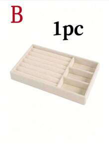 Jewelry Tray Organizer, Jewelry Necklace Earring Ring Display Storage Box, Stackable Jewelry Holder Case Makeup Cosmetic Organizer For Earrings Necklace Rings Bracelets Pendants Pearl - Beige - View 20