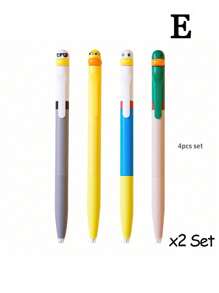 SHEIN Duck Pens Fingertip Small Pulley Roller Skating 0.5mm Ballpoint Black Color Gel Ink For Writing Office School Back To School