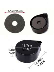 SHEIN 1pc 3-Tier Bar Glass Rimmer For Margarita And Cocktail, Restaurant Catering Bartender Tool, Salt Box Spice Container