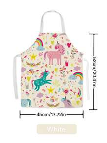 1/2/4 件儿童围裙，卡通独角兽风格男孩女孩围裙，适用于烹饪、烘焙、艺术绘画、园艺围裙、儿童围裙、儿童围裙、儿童围裙、幼儿烹饪围裙、男童围裙、儿童围裙、围裙、儿童围裙、儿童围裙、儿童烹饪围裙、幼儿围裙、儿童厨师、儿童烹饪围裙、可爱围裙、儿童围裙、儿童围裙、围裙