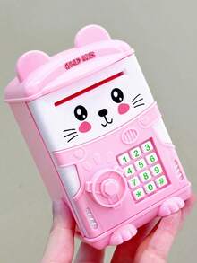 SHEIN Basic living 1PC Kids Electronic ATM Machine Piggy Bank With Password & Card - Interactive Educational Toy For 3-8 Year Olds, Realistic Coin Deposit & Withdrawal, Christmas Birthday Gift For Boys Girls