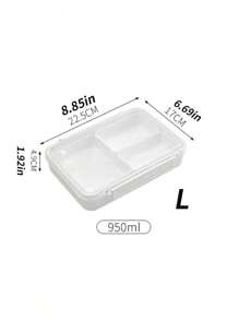 1pc/Hộp đựng thực phẩm đơn giản và tinh tế, Hộp đựng cơm bento trái cây di động, Hộp đựng đồ tươi trong tủ lạnh, Hộp đựng đồ ăn trưa nhỏ hâm nóng bằng lò vi sóng, Hộp đựng đồ ăn trưa ngoài trời tươi, Hộp đựng cơm bento cho học sinh, Đồ dùng trong trường học - trắng - Xem 12