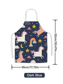 1/2/4 件儿童围裙，卡通独角兽风格男孩女孩围裙，适用于烹饪、烘焙、艺术绘画、园艺围裙、儿童围裙、儿童围裙、儿童围裙、幼儿烹饪围裙、男童围裙、儿童围裙、围裙、儿童围裙、儿童围裙、儿童烹饪围裙、幼儿围裙、儿童厨师、儿童烹饪围裙、可爱围裙、儿童围裙、儿童围裙、围裙