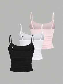 SHEIN Sweetro Áo hai dây tối giản thường ngày dành cho nữ - Nhiều màu - Xem 2