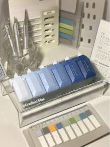 Correction Tape Set With Ins Style, Colorful, Japanese, Small Size, High Capacity, Cute, Mini, Silent, Mori Style, 6pcs/Set Back To School - Blue - View 8