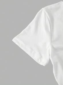 Bộ 3 áo thun cổ tròn ôm sát in họa tiết hoa giản dị dành cho bé gái tuổi teen, thích hợp mặc vào mùa hè - Hồng - Xem 3