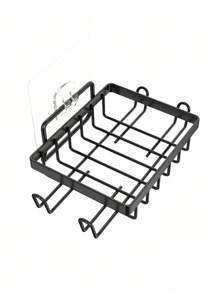 1 Pack Black Soap Holders No Drilling Shower Shelf Bathroom Organizer Waterproof Storage Rack For Home Decor Kitchen Wall Mount Space Saving Modern Design Non Slip Durable Easy Install Adhesive Hooks - Black - View 10