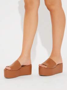 Solezae Giày sandal đế xuồng đế xuồng thời trang đa năng dành cho nữ - Màu Tím - Xem 5