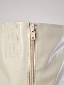 SHUZIA 女士迷人性感尖头细高跟靴 - 米色 - 查看 6