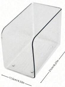 1 件优质亚克力透明加厚创意简约大容量书架，办公桌书籍和文件整理器，返校