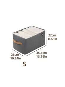 1PC Clothes Organizer With Handle & Steel Frame | Stackable Wardrobe Storage Bins For Closet, Bedroom, And Living Room | Space-Saving Storage Basket For Clothes, Toys, Dolls & Home Decor – Ideal For Autumn, Christmas & Holiday Gift Giving - Grey - View 10