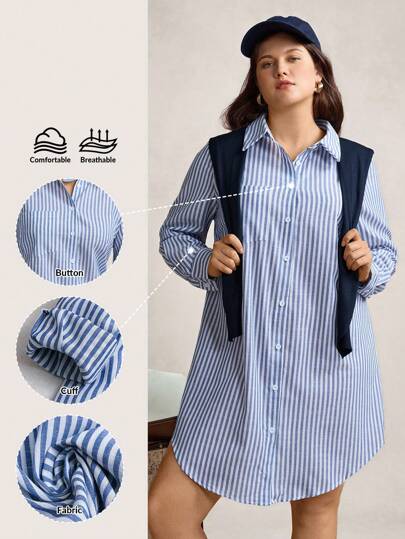 Zelara Summer Outfits For Women Vacation Outfits Women Graduation Dressold Money,Office Wear, Boho Mini Drees Mother Day,Homecoming Dress,Teacher Outfits For Women,Airport Outfit For Women,Blue And White Striped Shirt Collar Long Sleeve Loose Casual Shirt,Mini Dress,Simple & Fashionable,Casual Daily Wear,Suitable For Daily Wear, Romantic And Elegant, Elegant And Fashionable For Commuting,Office Siren Style Outfits,A-Line Dress Slouchy Casual Style Navycore For Women Navycore Dress Nautical Casual For Women Airport Outfit For Women Fall Clothes Plus Size School Clothes Homecoming Dress Office Wear Women